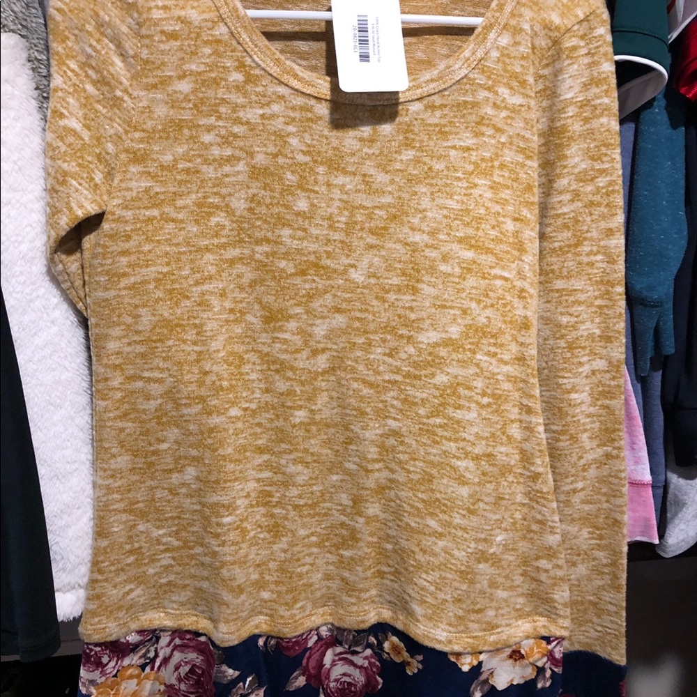 Floral blouse with elbow patches size small